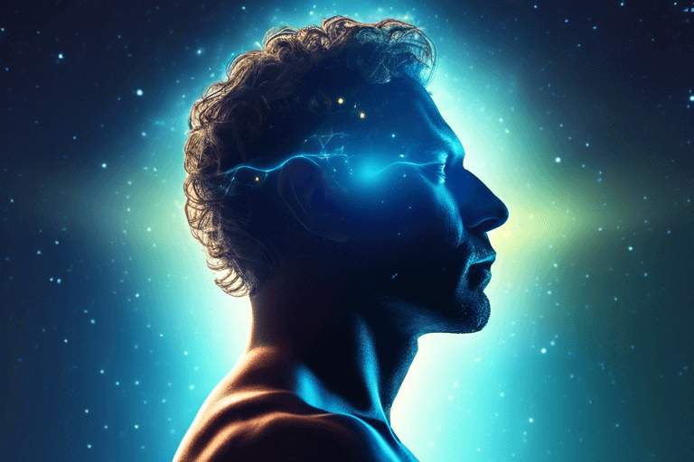 man developing psychic gifts