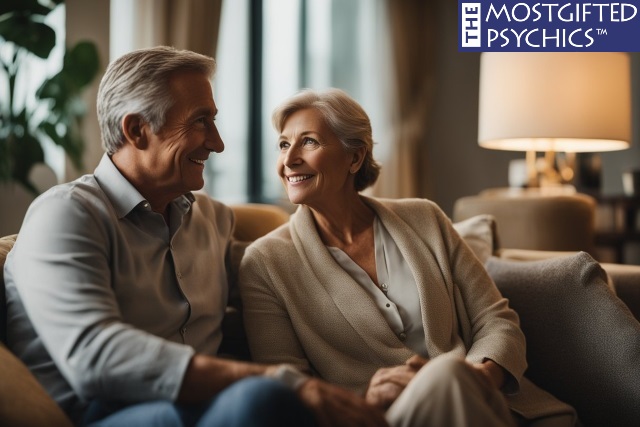 a woman carefully listening to what her husband has to say