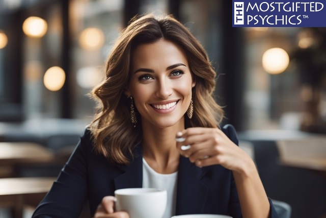 a happy woman who no longer feel overwhelmed about new relationships