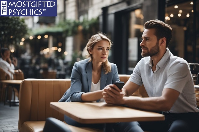 a guy who is leeaning away from his date