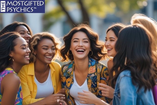 a woman having fun with her girlfriends