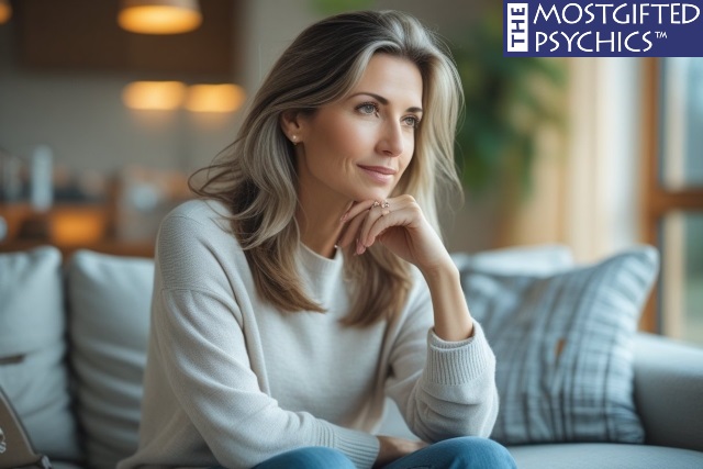 a beautiful woman who is thinking deeply about a situation with her partner