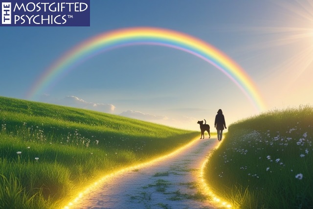 a woman's dream of her deceased dog crossing the rainbow bridge